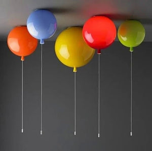 Dia 25cm 6 colores Globo Acrílico Colgante Luminaria decoración del hogar Dormitorio Habitación de los niños E27 Lámparas de ahorro de energía Lámpara colgante